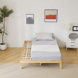 Basic bed frame solid wood color Full 197.2*136*30.5cm wooden bed 01801680