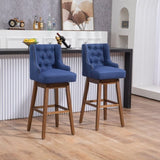 ZUN COOLMORE Bar Stools Set of 2 Counter Height Chairs with Footrest for Kitchen, Dining Room And 360 W395P145298