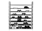 100cm Ultra Large Capacity 8 Layers Non-woven Fabrics & Steel Shoe Rack Black 39572006