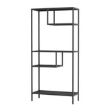 Modern Storage Shelf with 4 Compartments & Metal Legs, Freestanding Organizer,Book Display 75377514