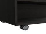 Babel Lift Top Coffee Table 15.3" H, Casters, One Shelf, Black, Living Room B097P407605