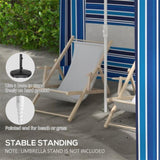 Outdoor Umbrella-Blue White 89642503