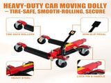 Hydraulic Car Wheel Dolly, 1500 LBS, 12" Heavy Duty Vehicle Positioning Jack with Ratcheting Foot W2680P518198