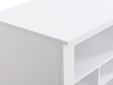 ON-TREND Sleek Design 24 Shoe Cubby Console, Modern Shoe Cabinet with Curved Base, Versatile WF309308AAK
