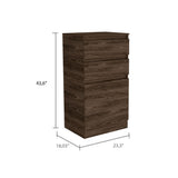 Dresser 43"H, Jewelry Box, Mirror, Single Door Cabinet, Two Drawers, Dark Walnut B097132971