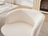 Adjustable Height 360&deg Swivel Bar Stool, Modern Chenille Upholstered Round Dining Chair, W1143P460575