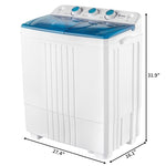 ZUN Twin Tub with Built-in Drain Pump XPB45-428S 20Lbs Semi-automatic Twin Tube Washing Machine for 80996552