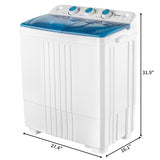 ZUN Twin Tub with Built-in Drain Pump XPB45-428S 20Lbs Semi-automatic Twin Tube Washing Machine for 80996552