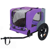 Outdoor Heavy Duty Collapsible Pet Bike Trailer with 16-Inch All-Terrain Wheels & Universal Hitch W1364P268345