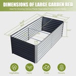 ZUN 8x4x2 ft Galvanized Raised Garden Bed, Outdoor Planter Garden Boxes Large Metal Planter Box for W1859P198002