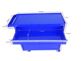 Detachable 5 Drawer Tool Chest with Bottom Cabinet and One Adjustable Shelf--Blue 35102521