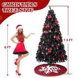 7.5 FT Artificial Christmas Tree with DIY 350 Warm White LED Lights, Hinged Xmas Pine Tree with Tree 47530637