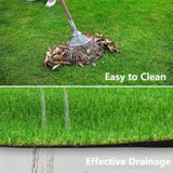 5x10FT Artificial Grass Turf 0.8" Indoor Outdoor ,Fake Grass with Drain Holes, for Dog and Garden 72463395