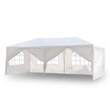 10'x20' Outdoor Party Tent with 6 Removable Sidewalls, Waterproof Canopy Patio Wedding Gazebo, White 40291651