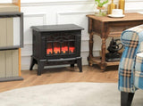 Electric Fireplace Stove, 18" Freestanding Fireplace Heater with Realistic Flame, Overheating 86361169