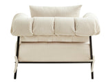 Upholstered Comfy Reading Chair, Modern Velvet Accent Chair,Large Lazy Arm Chair with Soft Cushion, T3593P362906