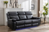 Power reclining sofa with DDT / LED Strip BLACK color W1805106078