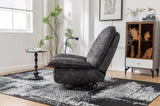 Black recliner, reclining lazy chair, mobile phone holder, large and comfortable reading chair, W1170P183227