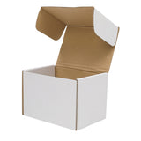 50 Corrugated Paper Boxes 6x4x4"White Outside and Yellow Inside 08347843