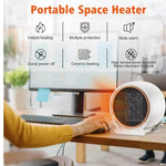 ZUN 1500W Portable Electric Space Heater Garage Hot Air Fan for Indoor Large Room 08202081