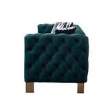 Chesterfield Modern Tufted Velvet Living Room Sofa, 84.25''W Couch,Green W57947395