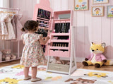 Pink rabbit-themed MDF cabinet with spray paint finish, 1 door and 1 drawer, children's jewelry and 66774399