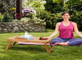 Bamboo Laptop Desk, Adjustable Portable Breakfast Serving Bed Tray with Tilting Top Drawer for 60125721
