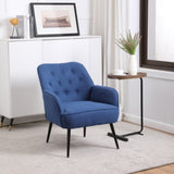 ZUN Modern Mid Century Chair velvet Sherpa Armchair for Living Room Bedroom Office Easy Assemble W1361105171