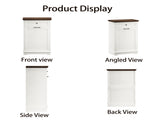 10 Gallon Tilt Out Trash Cabinet Freestanding Trash Bin Cabinet Wood Garbage Recycling Cabinet with 64350524
