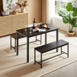 ZUN Dining Table Set, Bar Table with 2 Dining Benches, Table Counter with Chairs, Industrial for W1668P186641