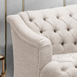 Comfy 3-seat Sofa with Wooden Legs, PU, for Living Room and Study 65124.00BGE