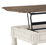 ZUN Oak and Antique White Coffee Table with Lift Top B062P209078