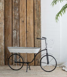 38.5x14.5x25.5" Black and White Bicycle Plant Stand Planter W2078P322018