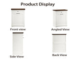 10 Gallon Tilt Out Trash Cabinet Freestanding Trash Bin Cabinet Wood Garbage Recycling Cabinet with 64350524