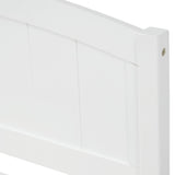 Twin size Platform Bed with Trundle, White WF194304AAK