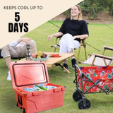 White outdoor Camping Picnic Fishing portable cooler 65QT Portable Insulated Cooler Box W1364P200968