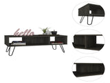Newport Rectangle 2-Shelf Coffee Table Carbon Espresso B06280277
