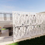 Metal Privacys W3.8Ft X H6Ft Outdoor and Indoor Divider with Free Standing Decorative Privacy W1586P282278