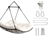 Hammock Chair Swing with Cushion - Outdoor Indoor Hanging Hammock Chair for Patio, Porch, Bedroom, 90202965