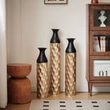 Floor Metal Vases Decorated White Metal Set of 3 gorgeous home decoration large glazed metal W2796P234276
