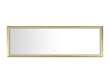 84 x 48 Inch LED Bathroom Mirror with Aluminum Frame, Wall Mounted Vanity Mirror, Anti-Fog, Memory, W2287P279338