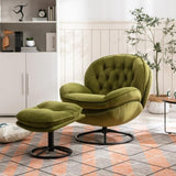 Accent chair TV Chair Living room Chair with Ottoman-FRUIT GREEN W676P232280
