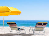 56*60*63cm 100kg Oxford Cloth White Iron Frame Beach Chair Color 30560940