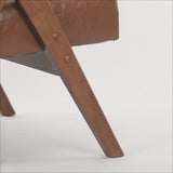 Hengming wooden leg leisure chair with handrails, cushions.uitable for living room, bedroom, study W212P156163