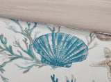 7 Piece Cotton Sateen Comforter Set Aqua Queen B03597266