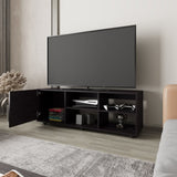 ZUN FM FURNITURE Parker TV Stand with a Door and Open Storage,Wengue B128P269886