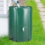 ZUN 100 Gallon Folding Rain Barrel Water Collector Green 32950344