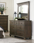 ZUN Classic Rustic Brown Finish Dresser of 7 Drawers Wooden Bedroom Furniture 1pc Rustic Style B011P210716