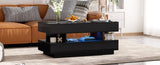 U-Can Lift-Top Coffee Table with 2 Drawers, Modern Coffee Table with Adequate Hidden Compartment, N724P290058B