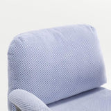 Chair with Wheels and Flip Arms-Comfy Fabric Cross Legged Office Chair with Thick Cushion&Wide Seat, 77632924